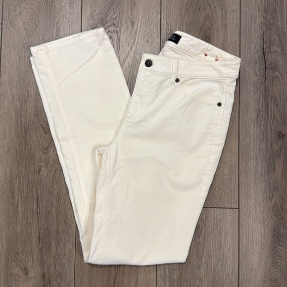 Talbots NWOT Women's Straight Leg Stretch Corduroy Jean Cut Pants - Ivory - 2 - Picture 8 of 9